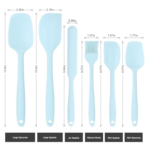 Heat Resistant Silicone Spatulas Set Food Grade Silicone Seamless One Piece Design BPA