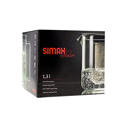 Glassware 1 Quart Teapot with Metal Mesh Infuser
