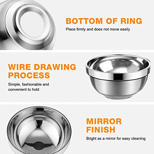 20 Pack Stainless Steel Bowls Set (20 Count)