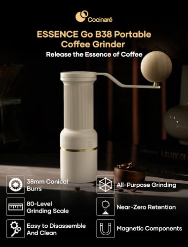 ESSENCE GO B38 Ultra Manual Coffee Grinder Capacity 30g
