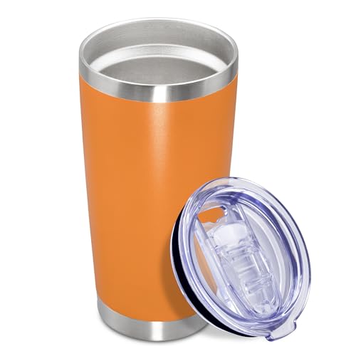 20oz Tumbler Insulated Coffee Tumblers with Lid Stainless Steel Orange 1P
