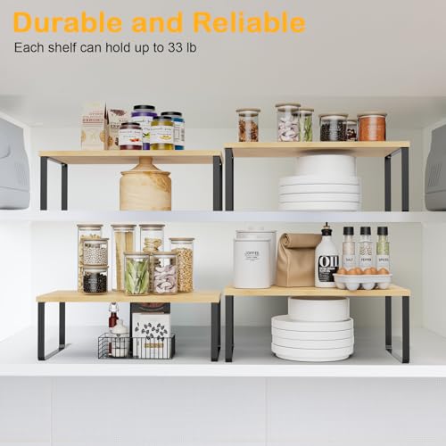 Cabinet Shelf Organizers (4 Count)