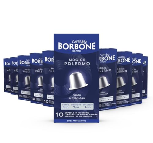 Magica Palermo Aluminum Capsules Compatible with Nespresso Original Machines (100 Count)