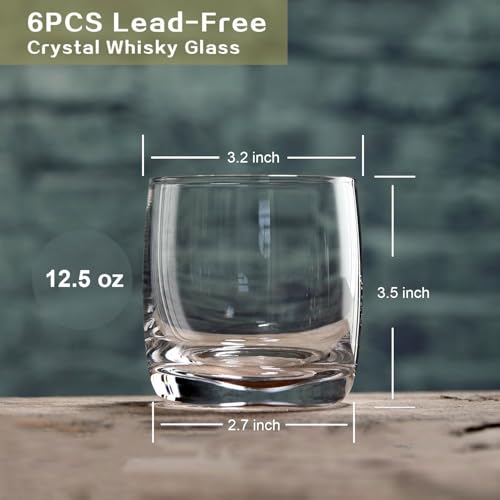 Whiskey Glasses Set of 6 (6 Count)