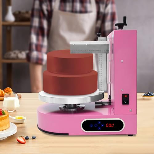 Cake Decorating Coating Machine Cream Spreading Automatic Frosting Turntable with Graduated Scraper for 4