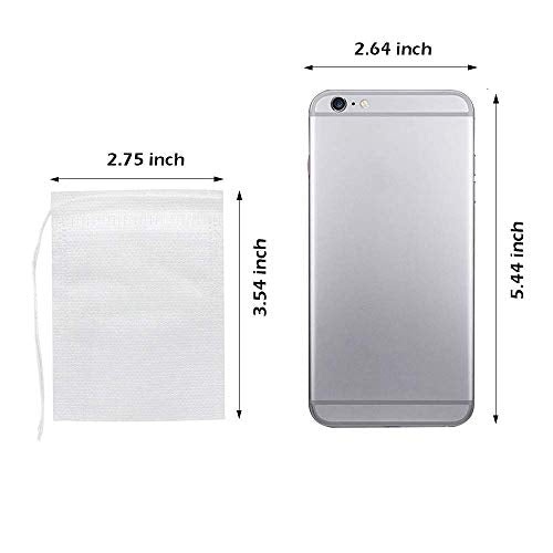 400 Pcs Tea Filter Bags Empty Tea Bags Drawstring Seal Tea Infusers Bag for Loose Leaf Tea (400 Count)