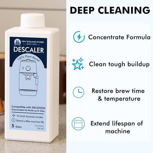 10 Uses DeLonghi Compatible Descaling Solution (33.8 Fl Oz)