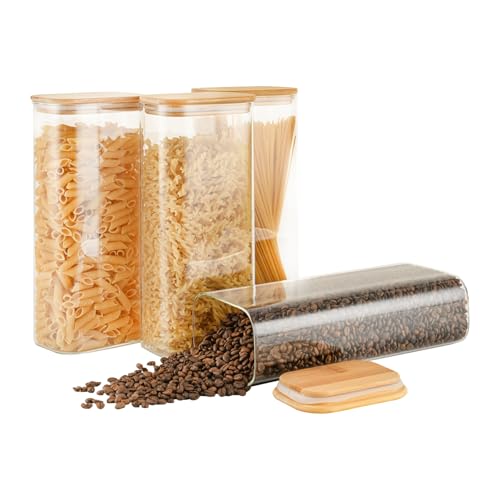 71oz 2.2Qt Rectangle Glass Storage Containers with Lids 4 (4 Count)