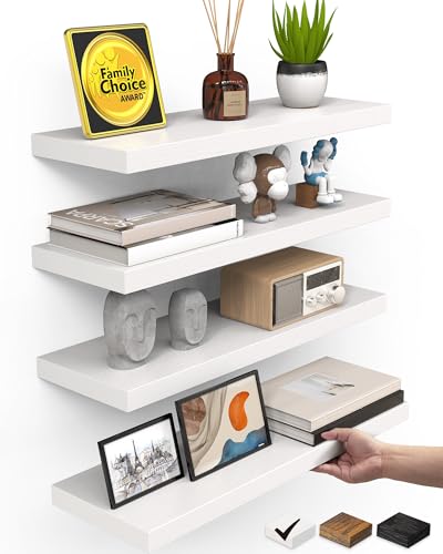 White Floating Shelves 15.7in