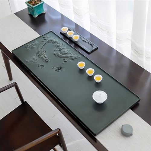 Tea Set Natural Ebony Stone Tea Tray Whole Original Stone Small Tea Table Tian Luo Green Tea Sea Office Tea Set Chinese Tea Set