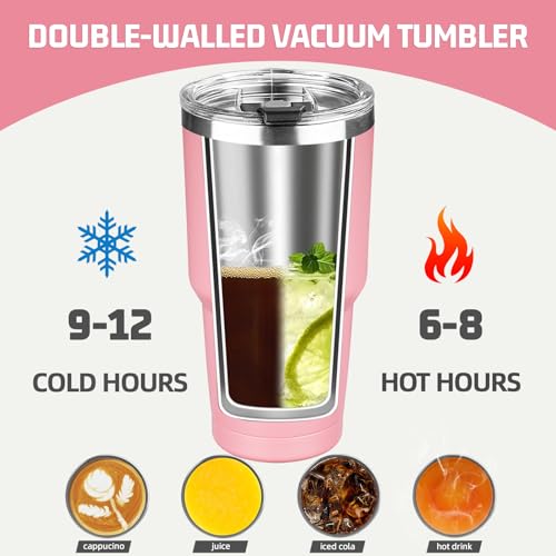 30 oz Tumbler with Lids and Straws