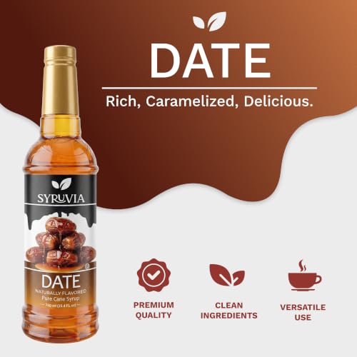 Coffee Syrup Date Flavored Syrup for Drinks (25.4 Fl Oz)