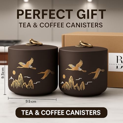 Ceramic Canister with Airtight Lid (2 Count)
