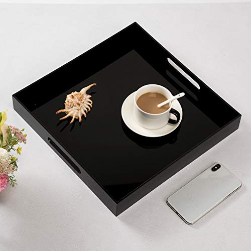 Glossy Black Acrylic Serving Tray