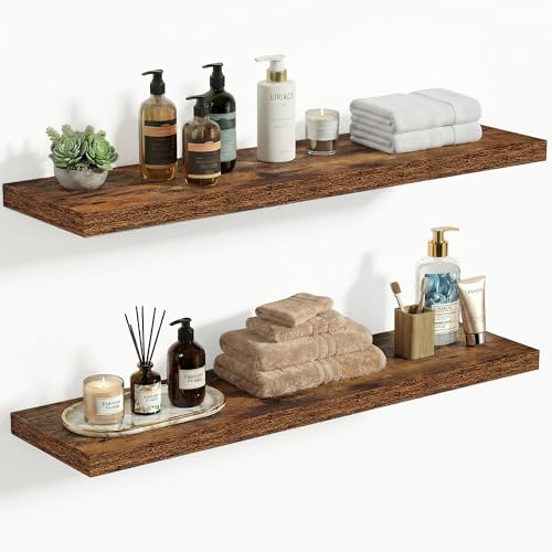10 Inch Deep Floating Shelves 30x10” Set of 2 (2 Count)