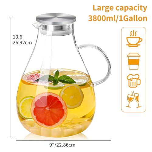 1 Gallon Glass Pitcher