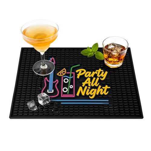 Neon Tiki Black Bar Mat 18 x 12 Inch