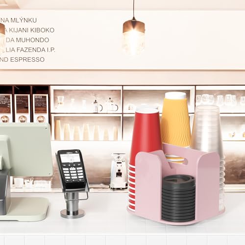 4 Compartment Countertop Cup Dispenser