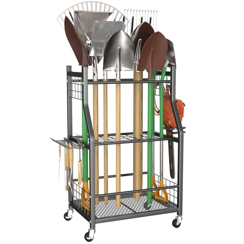 Garden Tool Organizer with Wheels