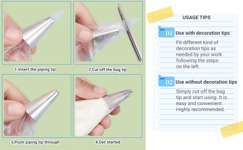19 Inch Extra Large Piping Bags 200 Pack (200 Count)