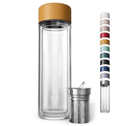 Glass Multi Tea Infuser Bottle 14oz