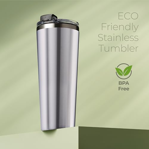 22 oz Insulated Coffee Tumbler with Leakproof Lid