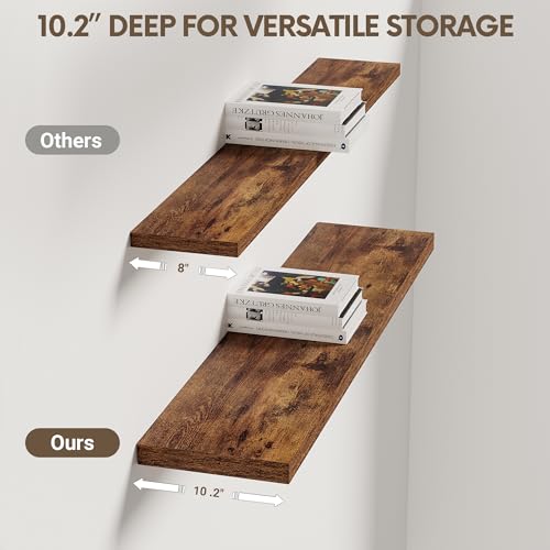 36" Floating Shelves 10 inch Deep (2 Count)