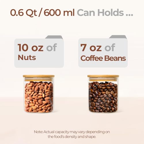 Glass Storage Containers with Lids 0.6 Qt (6 Count)