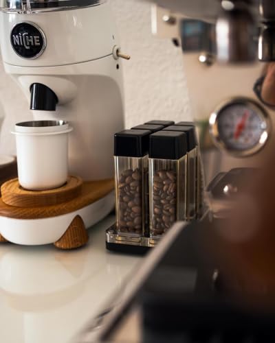 6 Tubes Coffee Bean Cellars with Stand & Hopper (16 Ounce)