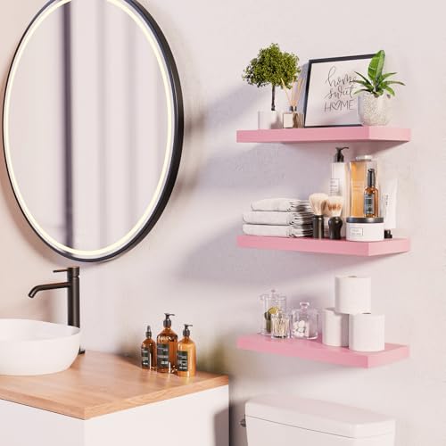 Pink Floating Shelves 15.7in