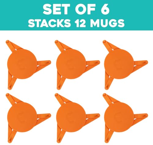 Mug Stackers for Kitchen Cabinets (6 Count)