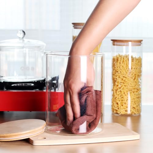 Set of 2 Large Glass Food Storage jar