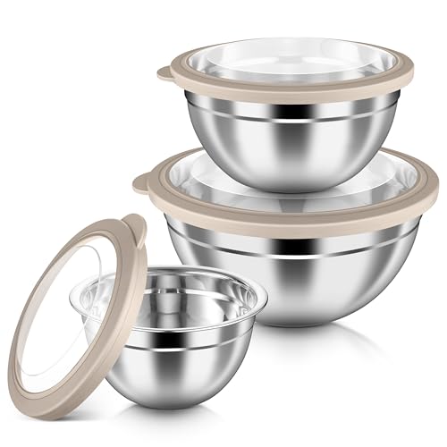 Mixing Bowls with Clear Airtight Lids (6 Count)