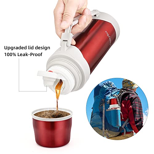Coffee Thermo Keeps Liquid Hot or Cold for Up to 24 Hours Thermo 41 Ounce Thermos for Hot Drinks 18