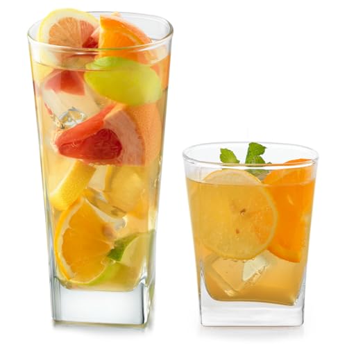 City Tumbler and Rocks Glass Set (16 Count)