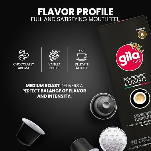 gila cafe Lungo Coffee Capsules (60 Count)