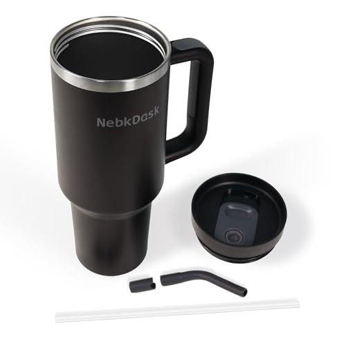 40 oz Tumbler with Handle and Straw