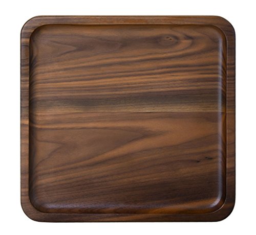 Rustic Walnut Wooden Tray Solid Wood Serving Tray Square Rectangle Platter Tea Tray Coffee Table Tray