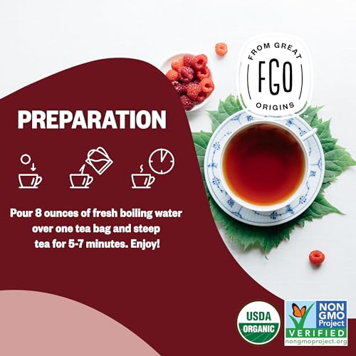 Organic Red Raspberry Leaf Herbal Tea (40 Count)