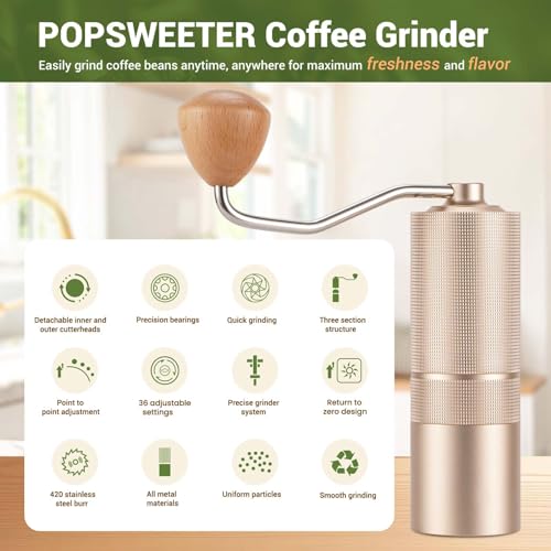 Popsweet C38 Manual Coffee Grinder