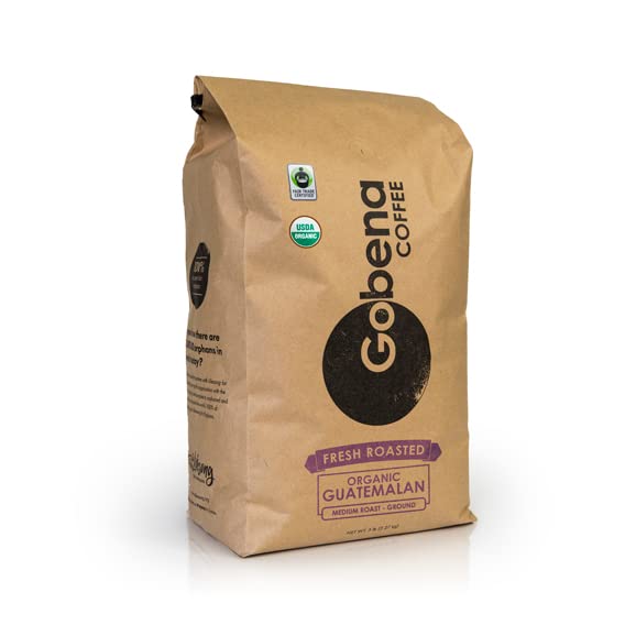 Coffee 5lb Fair Trade Organic Certified Guatemalan Ground Medium Roast (80 Ounce)