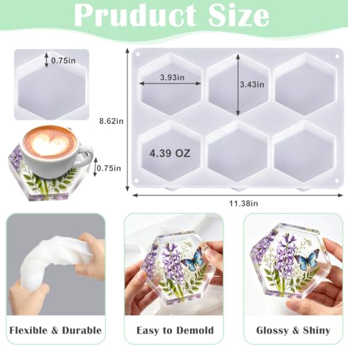 Deep Coaster Resin Molds Silicone