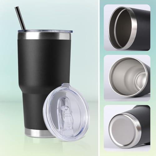 30oz Tumbler Bulk with Lid and Straw (8 Count)