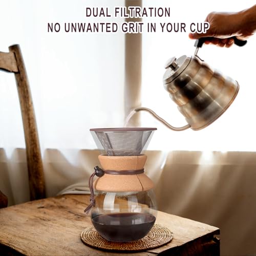 Compatible for Hario V60 & Chemex Pour Over Coffee Filters