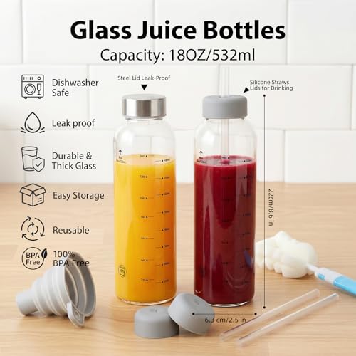Clear Glass Bottles with Lids