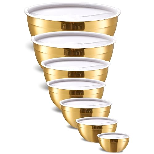 Gold Mixing Bowls With Airtight Lids