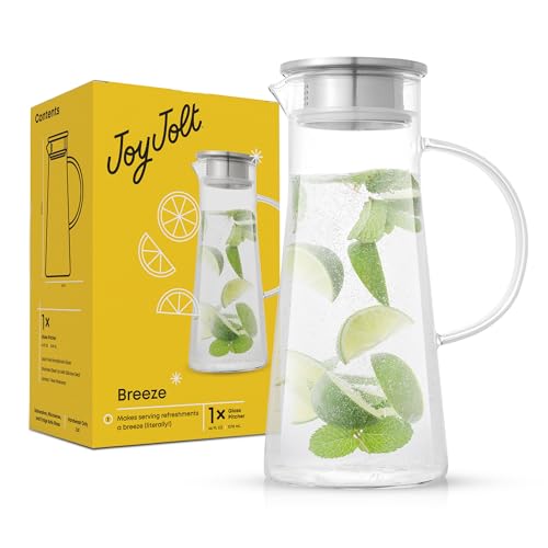 Glass Pitcher with Lid