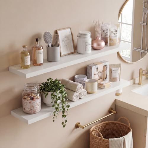 10 Inch Deep Floating Shelves 40” Set of 2 (2 Count)