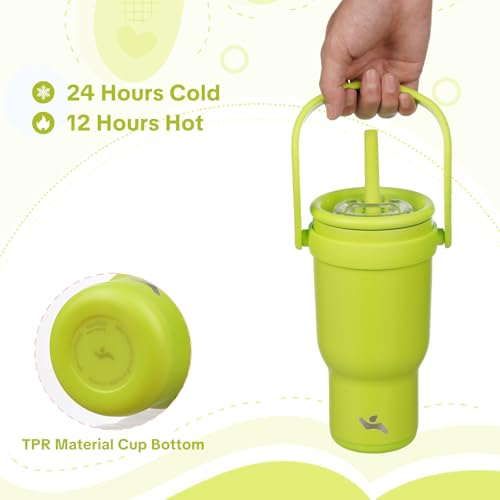 30 oz Tumbler with Handle and Straw