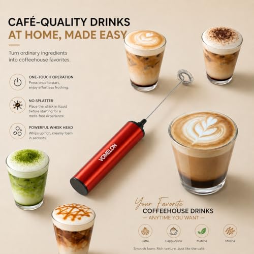 Milk Frother Rechargeable Battery Operated Frother for Coffee